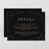 Carte de détails de mariage Geo Frame (Devant / Derrière)