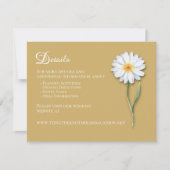 Carte de détails de mariage Happy Daisy (Devant)