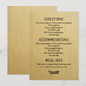 Carte de détails de mariage Insérer une invitation (Devant / Derrière)