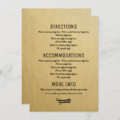 Carte de détails de mariage Insert pour invitation (Devant / Derrière)