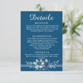 Carte de détails de mariage islamique à motif flor (Debout devant)