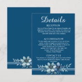 Carte de détails de mariage islamique à motif flor (Devant / Derrière)