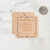 Carte de détails de mariage Longhorn Western Ranch (Devant/Arrière en situation)