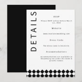 Carte de détails de mariage minimaliste (Devant / Derrière)