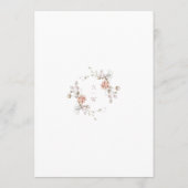 Carte de détails de mariage minimaliste avec calli (Dos)