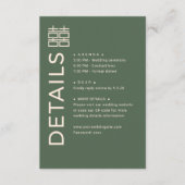 Carte de détails de mariage Modern Double Happines (Devant)