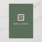 Carte de détails de mariage Modern Double Happines (Dos)