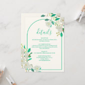 Carte de détails de mariage moderne Arch (Devant/Arrière en situation)