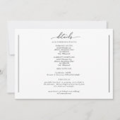 Carte de détails de mariage noir et blanc Classis (Devant)