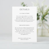 Carte de détails de mariage portrait (Debout devant)