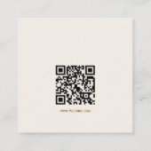 Carte de détails de mariage QR Or & Ivoire (Dos)