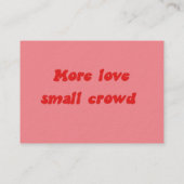 Carte de détails de mariage rétro intime rose et r (Dos)