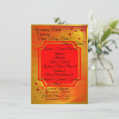 Carte de détails de mariage rouge et jaune | Tradi (Debout devant)