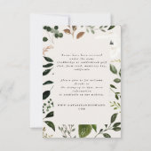 Carte de détails de mariage rustique en bois avec (Dos)