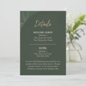 Carte de détails de mariage rustique marron (Debout devant)