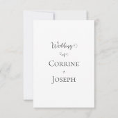 Carte de détails de mariage simple (Dos)