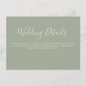 Carte de détails de mariage simple (Devant)