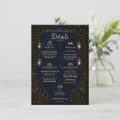 Carte de détails de mariage Starlight Symphony (Debout devant)