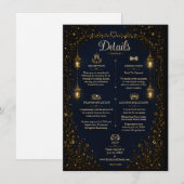 Carte de détails de mariage Starlight Symphony (Devant / Derrière)