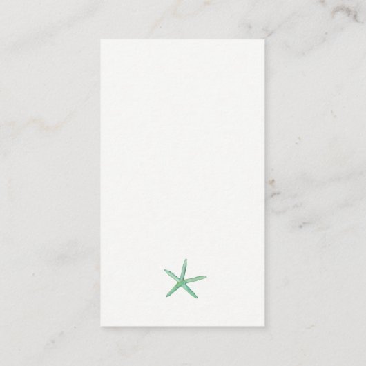 Carte de détails de mariage sur la plage avec code (Dos)