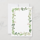 Carte de détails de mariage verdure (Dos)