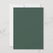 Carte de détails de mariage vert BRUNSWICK (Dos)