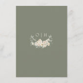 Carte de détails de mariage vert sauge – Code QR é (Dos)