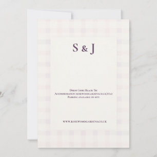Carte de détails de monogramme minimaliste pour ma