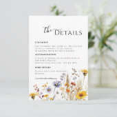 Carte de détails de printemps avec fleurs sauvages (Debout devant)