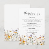 Carte de détails de printemps de fleur sauvage (Devant / Derrière)