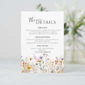 Carte de détails de printemps de fleurs sauvages (Debout devant)