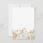 Carte de détails de printemps de fleurs sauvages (Dos)