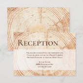 Carte de détails de réception de mariage en tranch (Devant / Derrière)