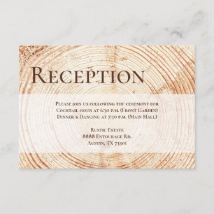 Carte de détails de réception de mariage en tranch