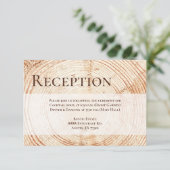 Carte de détails de réception de mariage en tranch (Debout devant)