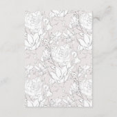 Carte de détails de réception florale rose moderne (Dos)