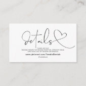 Carte de détails de site web Élégance Classique (Devant)