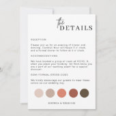 Carte de détails de tenue de mariage, détails de l (Devant)