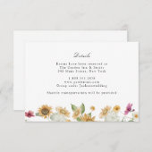 Carte de détails de Tournesol Rustique (Devant / Derrière)