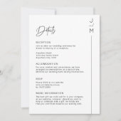 Carte de détails de typographie moderne et minimal (Devant)