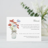 carte de détails des fleurs sauvages de prairie ru (Debout devant)