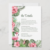 Carte de détails des fleurs tropicales et des Mari (Devant)