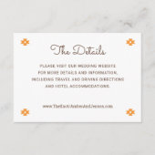 Carte de détails Desert Chic Sedona avec code QR (Devant)