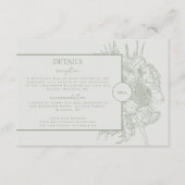 Carte de détails du boquet floral moderne et éléga (Devant)