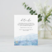 Carte de détails du Mariage BLAKELY Sky Blue Water (Debout devant)