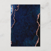 carte de détails du mariage bleu marine et or rose (Dos)