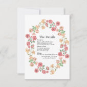 Carte de détails du Mariage Boho blanc (Devant)