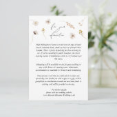 Carte de détails du Mariage Boho Fleur sauvage mod (Debout devant)
