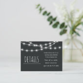 Carte de détails du Mariage Chic Chalkboard (Debout devant)