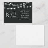 Carte de détails du Mariage Chic Chalkboard (Devant / Derrière)